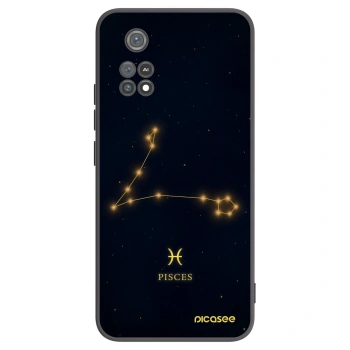 Picasee silikonowe czarne etui na Xiaomi Poco M4 Pro - PISCES