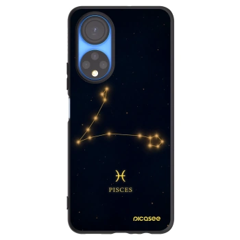 Picasee silikonowe czarne etui na Honor X7 - PISCES