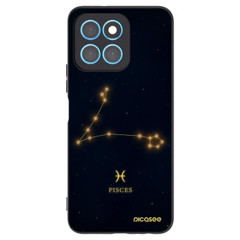 Picasee silikonowe czarne etui na Honor X8 5G - PISCES