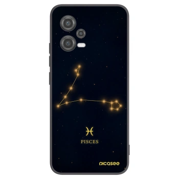 Picasee silikonowe czarne etui na Xiaomi Poco X5 - PISCES