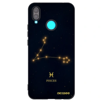 Picasee silikonowe czarne etui na Huawei Nova 3 - PISCES