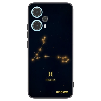 Picasee silikonowe czarne etui na Xiaomi Poco F5 - PISCES