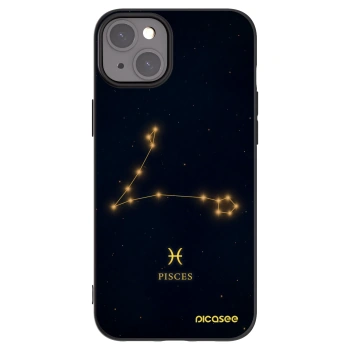 Picasee silikonowe czarne etui na Apple iPhone 15 Plus - PISCES