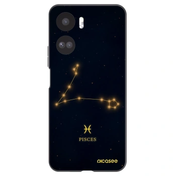 Picasee silikonowe czarne etui na Honor 90 Lite 5G - PISCES