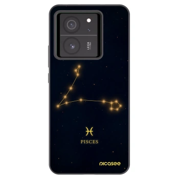 Picasee silikonowe czarne etui na Xiaomi 13T - PISCES