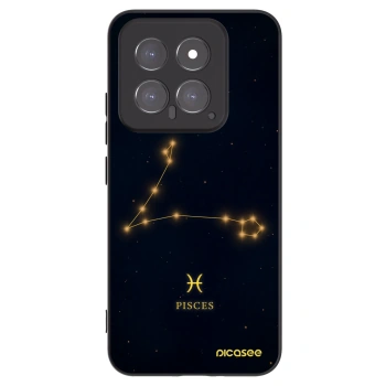 Picasee silikonowe czarne etui na Xiaomi 14 - PISCES