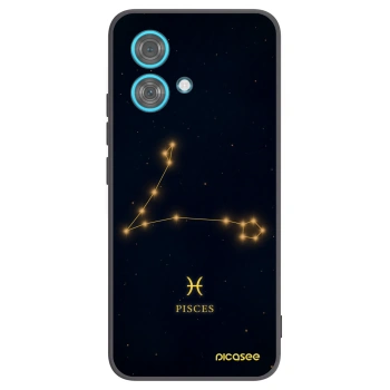 Picasee silikonowe czarne etui na Motorola Edge 40 Neo - PISCES