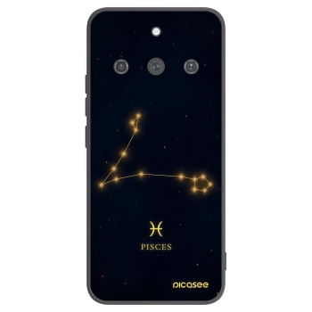 Picasee silikonowe czarne etui na Realme 11 Pro+ - PISCES
