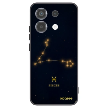Picasee silikonowe czarne etui na Xiaomi Poco X6 - PISCES