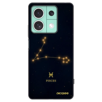 Picasee silikonowe czarne etui na Xiaomi Redmi Note 13 5G - PISCES