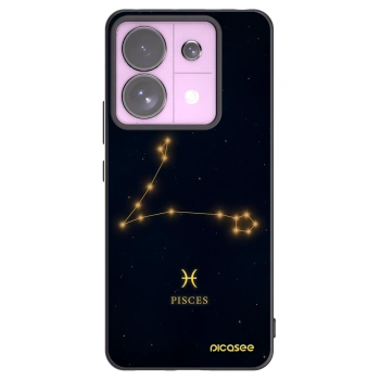 Picasee silikonowe czarne etui na Xiaomi Redmi Note 13 Pro 5G - PISCES