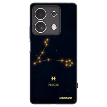 Picasee silikonowe czarne etui na Xiaomi Redmi Note 13 4G - PISCES
