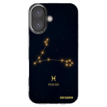 Picasee silikonowe przeźroczyste etui na Apple iPhone 16 - PISCES