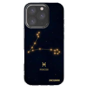 Picasee silikonowe przeźroczyste etui na Apple iPhone 16 Pro - PISCES