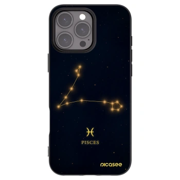 Picasee silikonowe czarne etui na Apple iPhone 16 Pro Max - PISCES