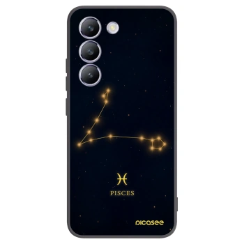 Picasee silikonowe czarne etui na Vivo V40 SE 5G - PISCES