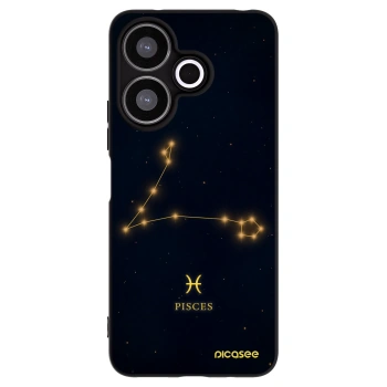 Picasee silikonowe czarne etui na Xiaomi Redmi 13 4G - PISCES