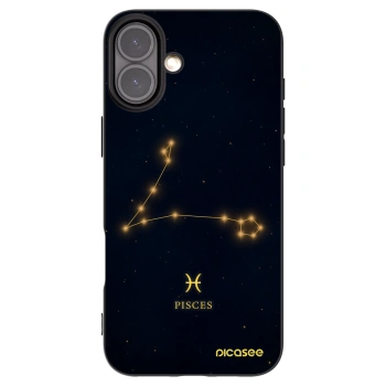 Picasee silikonowe czarne etui na Apple iPhone 16 Plus - PISCES