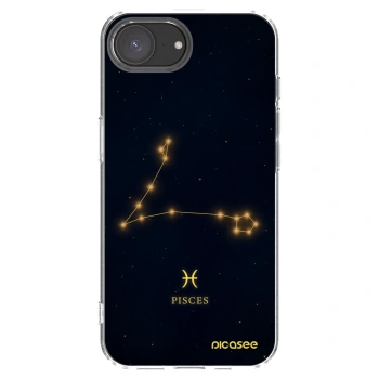 Picasee silikonowe przeźroczyste etui na Apple iPhone 16e - PISCES