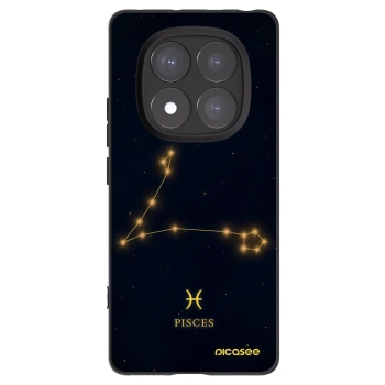 Picasee silikonowe czarne etui na Xiaomi Redmi Note 14 Pro+ 5G - PISCES