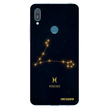 Picasee silikonowe przeźroczyste etui na Huawei Y7 2019 - PISCES