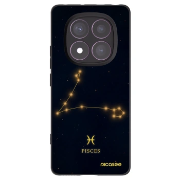 Picasee silikonowe czarne etui na Xiaomi Redmi Note 14 Pro 4G - PISCES