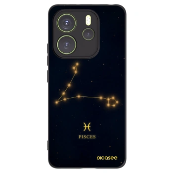 Picasee silikonowe czarne etui na Xiaomi Redmi Note 14 4G - PISCES
