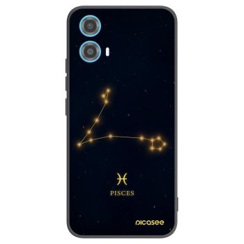 Picasee silikonowe czarne etui na Motorola Moto G34 5G - PISCES
