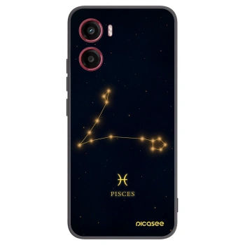 Picasee silikonowe czarne etui na Motorola Moto G05 - PISCES