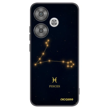 Picasee silikonowe czarne etui na Xiaomi Poco F6 - PISCES