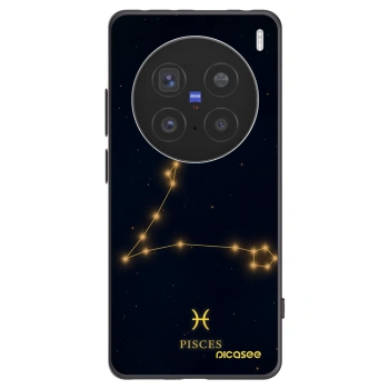 Picasee silikonowe czarne etui na Vivo X200 Pro - PISCES