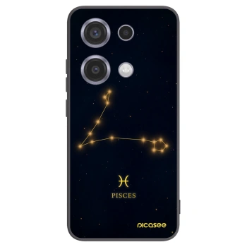 Picasee silikonowe czarne etui na Xiaomi Redmi Note 14S - PISCES
