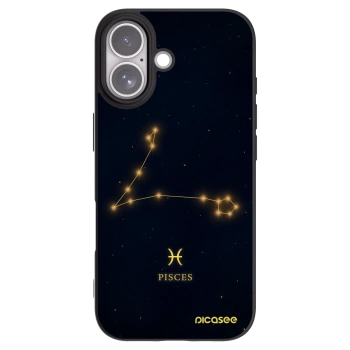 Picasee silikonowe czarne etui na Apple iPhone 17 - PISCES