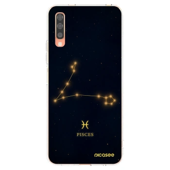 Picasee silikonowe przeźroczyste etui na Samsung Galaxy A70 A705F - PISCES
