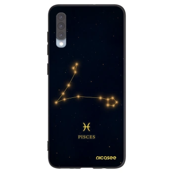 Picasee silikonowe czarne etui na Samsung Galaxy A70 A705F - PISCES