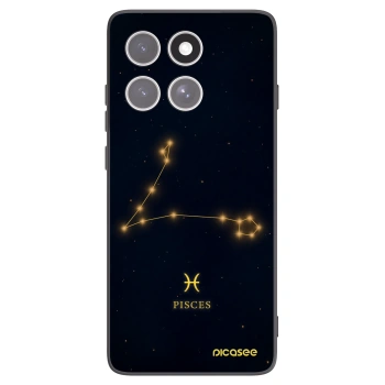 Picasee silikonowe czarne etui na Motorola Edge 60 Fusion - PISCES