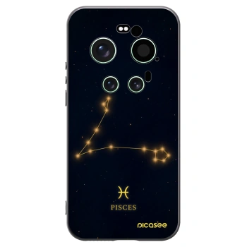 Picasee silikonowe czarne etui na Xiaomi 17 Ultra - PISCES