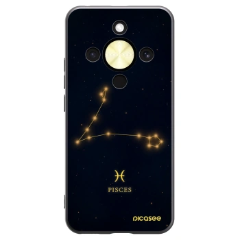 Picasee silikonowe czarne etui na Honor Magic8 Lite 5G - PISCES