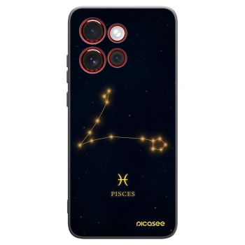 Picasee silikonowe czarne etui na Motorola Edge 60 Neo 5G - PISCES