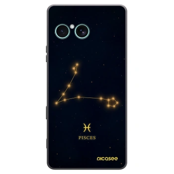 Picasee silikonowe czarne etui na Sony Xperia 10 VII - PISCES
