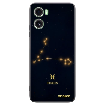 Picasee silikonowe czarne etui na Motorola Moto G06 - PISCES
