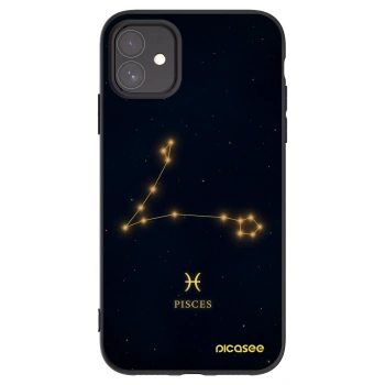 Picasee silikonowe czarne etui na Apple iPhone 11 - PISCES