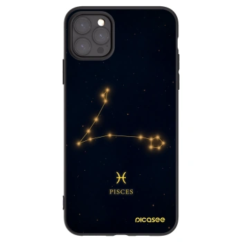 Picasee silikonowe czarne etui na Apple iPhone 11 Pro Max - PISCES