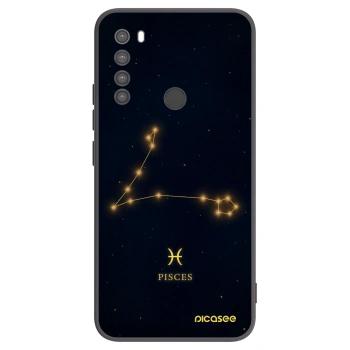 Picasee silikonowe czarne etui na Xiaomi Redmi Note 8 - PISCES