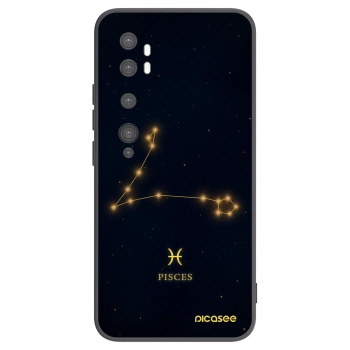Picasee silikonowe czarne etui na Xiaomi Mi Note 10 (Pro) - PISCES