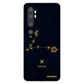 Picasee silikonowe przeźroczyste etui na Xiaomi Mi Note 10 (Pro) - PISCES