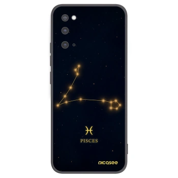 Picasee silikonowe czarne etui na Samsung Galaxy S20 G980F - PISCES