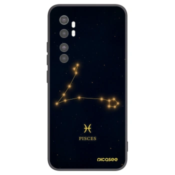 Picasee silikonowe czarne etui na Xiaomi Mi Note 10 Lite - PISCES