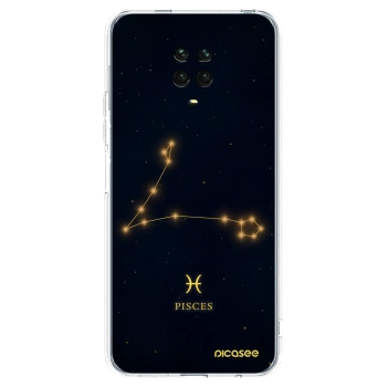 Picasee silikonowe przeźroczyste etui na Xiaomi Redmi Note 9S - PISCES