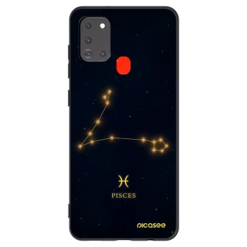 Picasee silikonowe czarne etui na Samsung Galaxy A21s - PISCES